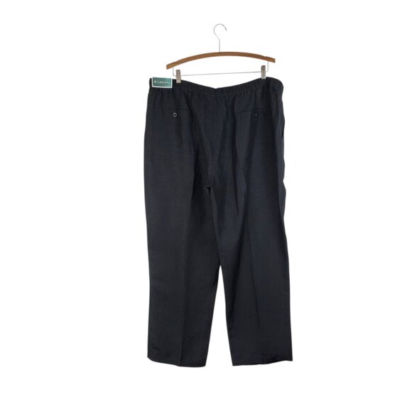Cubavera Linen Blend Pants Black Drawstring Casual NWT Mens Size XXL - Picture 2 of 7